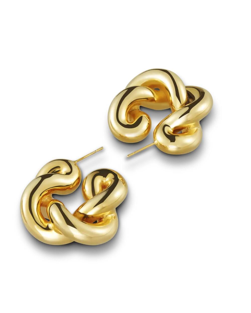 NEW UNCOMMON MATTERS women's twist creoles earrings in gold